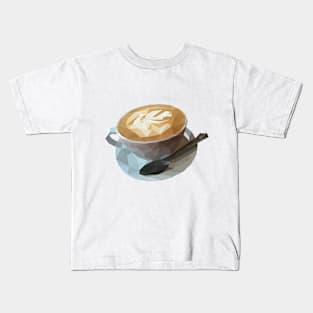 Image: Cup of coffee (low poly) Kids T-Shirt